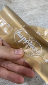 Set 100 túi đựng bánh kẹo bánh thuyền thanh hạt dinh dưỡng hàn miệng 5x14.5 cm Họa tiết chữ