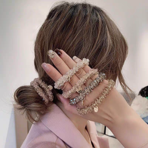 Elegant Crystal Hair Ties for Women Simple Outdoors Adult Hair Bands Fashionable Hair Accessories for Grown-Ups