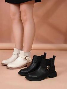 Low Chunky Heel Chelsea Boots For Women
