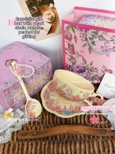 Vintage Luxurious Ceramic Cup Office Use