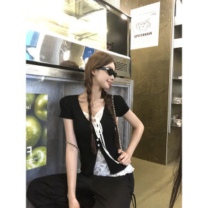 Summer Stylish Short Sleeve Lace T-shirt