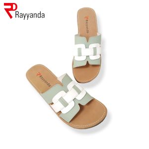 Sandal Wanita Terbaru Alina Sandal Kulit Wanita Korean Style Karet Lentur Viral Kekinian Sandal Wanita Slop Kokop Motif Kombinasi Casual Wanita Dewasa Sandal Rayyanda