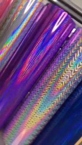 สติ๊กเกอร์ โฮโลแกรม ใช้ติดตกแต่ง เทศกาลคริสมาส ปีใหม่ และอื่นๆ ใช้ไดคัท ติดรถ ทำของขวัญ งานศิลปะ ขนาด 61 cm x 3 m