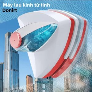 Dụng Cụ Lau Cửa Sổ Bằng Kính Từ Tính MỚI Với Cây Lau Kính Hai Lớp Dành Cho Hộ Gia Đình Chất Tẩy Rửa Cửa Sổ Đặc Biệt Xả Nước Hiệu Quả