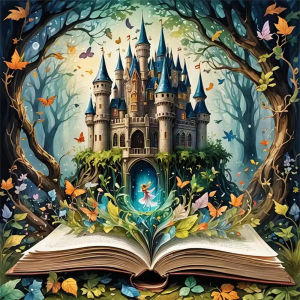 500/1024PCS Jigsaw Puzzle Beautiful Castle Landscape Forest Fantasy Scene For Adults Family Fun Relaxing Brain Teaser Gift