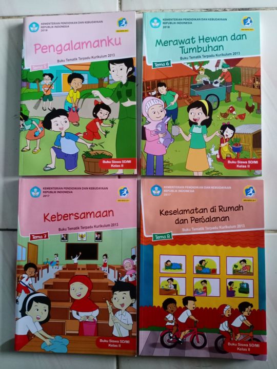 Buku Tema SD / MI kelas 2 tema 5 6 7 8 semester 2 | Lazada Indonesia