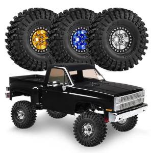 ONEVAN | 4PCS 1.9 inch Aluminium Alloy RC Crawler Beadlock Tires and Wheels For 1/10 Traxxas TRX4 TRX6 SCX10 II III 90046 Upgrade Parts
