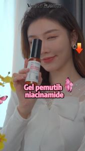 VIBRANT GLAMOUR [BPOM] 2% Niacinamide Moisturizer Gel 80ml 5X Ceramide Skin Barrier Memperbaiki Kemerahan Kekeringan Mencerahkan Kulit Bersinar Memudar Bintik Gelap Bintik-bintik Perawatan Kulit Sensitif Normal Melembabkan Anti penuaan Anti-kerut