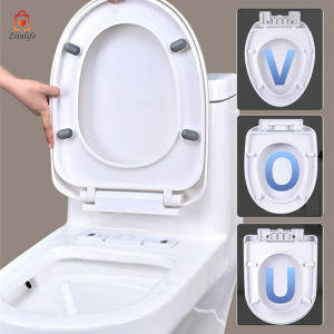Ziinlife Toilet Seat Cover with Slow Close Mute Household Toilet Seat Lid Detachable V/O/U Shape Universal Easy to Install