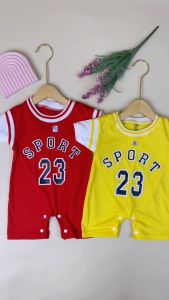 5.5 Baju Romper Bayi SPORT Laki-Laki Perempuan Baju Basket Cotton