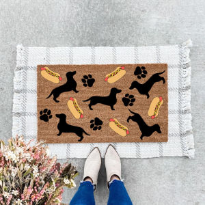 VIKAMA Welcome Madafakas Black Cat Knife Funny Humor Pet Art Flannel Door Mat Non Slip Entryway Bedroom Living Room Home Decor