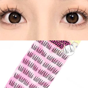 10 Rows Self Adhesive Eyelashes Cluster Lashes No Glue Individual Lashes Soft Lash Clusters Reusable Self Adhesive Lashes