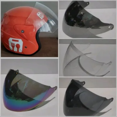 Kaca Visor Helm Silver Kuning Pelangi Free Buble wrap Free Ongkir