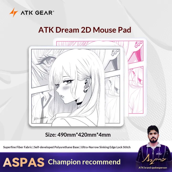ATK Dream Anime Large Neutral Mouse Pad Balanced For FPS Dedicated for Esports Gaming And Office Valorant Inspired Gift