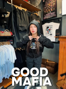 HOODIE ARCH BUTTERFLY - GOODMAFIA - PREMIUM BLACK ONLY