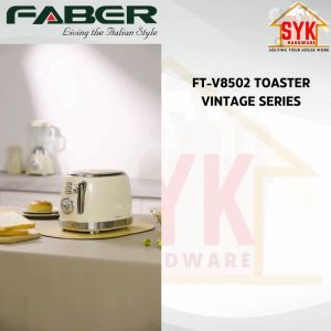 SYK Faber FT-V8502 Toaster Vintage Series 2 Slice Bread Toaster Machine Kitchen Appliances Pembakar Roti