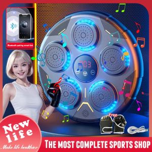 【COD&STOCK】Boxing Smart Music Boxing Machine With Bluetooth 9 Speed Adjustable boxing punching machine Bluetooth Punching Pad Fitness Exercise Boxing Wall Target Relaxing Agility LED Lighted Sandbag Home Wall Punching Pad
