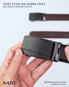 Thắt Lưng Nam LEATHER Khóa Tự Động Da Bò Thật Cao Cấp Bền Đẹp Sang Trọng Công Sở Thời Trang Đi Làm Học Dây Nịt Tăng NATO