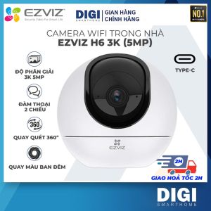 [FREESHIP] Camera Wifi EZVIZ H6 3K 5MP Quad HD - Xoay 360 độ - Đàm Thoại 2 Chiều Theo dõi chuyển động H6 Pro Hổ trợ Wifi băng tần 2.4Ghz và 5Ghz - DIGI Smart VN