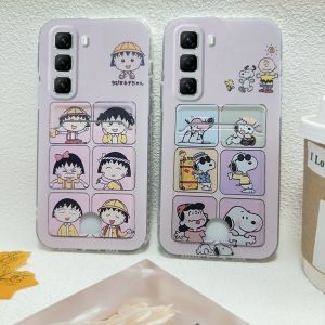 Hot Sale Phone Case Infinix Hot 50 Pro + Hot 40i 40 Pro 30 30i 20 Play 20i 20S Plus 4G 5G New Trend Cartoon Fashion Snoopy Crayon Shin-chan Pills Casing Anti-fall Ultra-thin Back Cover 2024