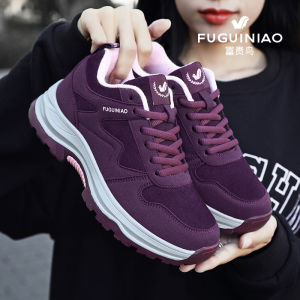 Anti-Slip Elderly Womens Shoes Autumn Winter Fleece Lined Walking Sports Soft Bottom Cotton Shoes Comfortable Casual Footwear
