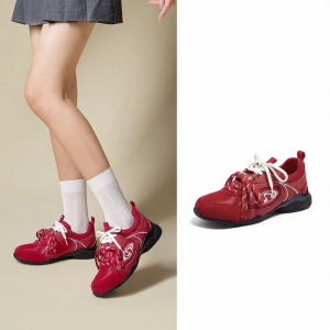 CAMEL | Vintage Red Ballerina Sneakers
