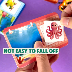 BEAR TALE Animal Habitat Matching Game Flash Cards Toddler Early Educational Puzzle Cards for Kids