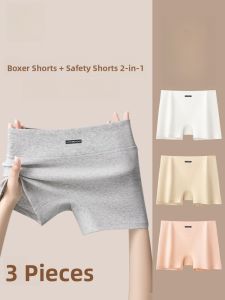 Miiow | Pure Cotton Antibacterial Womens Underwear Cat Person Loose Large Size Quadrangle Pants Mid Waist Briefs Summer Online Exclusive