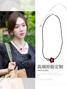 Velvet Flower Necklace Short Womens Fashion Jewelry Pendant Lockbone Chain Restaurant Accessories Versatile Female Models