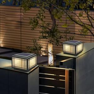 SXH  Solar Stake Light Outdoor Waterproof Garden Wall Light Home Villa Balcony Gate Pillar Light