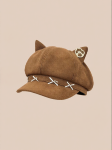 Cute Cat Ears Style Octagonal Hat