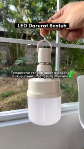 Lampu Bohlam Emergency LED SX-28W Sentuh Nyala Cahaya Putih Baterai Rechargeable