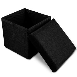 Gấp Gọn Bảo Quản Phân 30X30Cm Thoải Mái Thoáng Khí Vải Lanh Để Chân Đa Năng Tạp Hóa Người Tổ Chức Chống Ẩm Phong Cách Cổ Điển