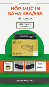 Hộp mực in 49A/53A-SAHA- Dùng cho máy HP Laser 1160 1320 / P2014 P2015 Canon LBP 3300 (CRG-308) 3310 3370 (CRG 315)