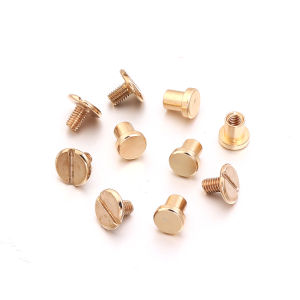5sets/lot KC Gold Metal Double Cap Screws Nails Studs Rivets For DIY Binding Book Photo Leather Craft Belt Bags Luggage Fastener