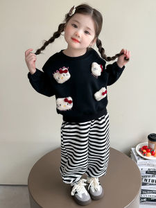 Childrens Sportswear Set 2025 Spring Autumn Style Baby Trendy Two-Piece Girl Back-To-School Fashionable Casual Sweatshirt