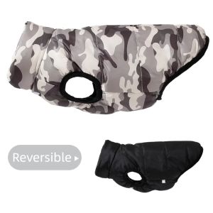 Pet Coat Winter Warm Dog Clothes For Small Dogs Cat Reversible Windproof Lightweight Puppy Jacket Vest Yorkie Schnauzer Costume