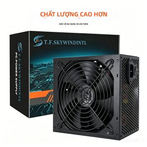 T.F.SKYWINDINTL | Bộ Nguồn ATX 750W 80 Plus Gold Hoàn Toàn Mô-đun Dành Cho PC Chơi Game Siêu Yên Tĩnh 110V/220V PFC Chủ Động 24 Chân Với 4 Cổng SATA
