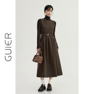 Vintage Stylish Round Neck Waist-Shaped Dress