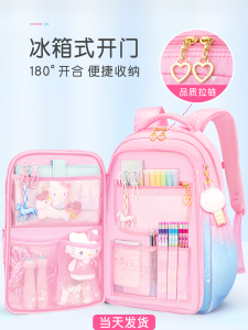 Princess Gradient Blue Large Capacity Lightweight Girls School Backpack for Children in Kindergarten and Primary School