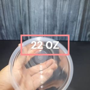 Gelas plastik bening 18 oz dan 22 0z / kopi/  tebal premium /oval / datar/juice / datar