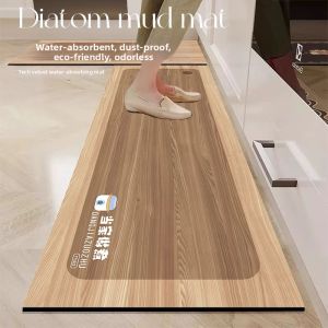 Wanrenfu Carpet | Anti-slip Oil-resistant Wood-patterned Diatomite Doormat