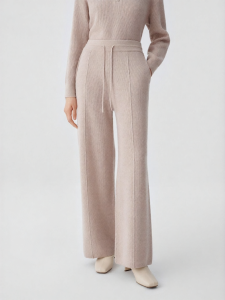 Koradior | Wool Leisure Sport Old Money Style Straight Knit Trousers