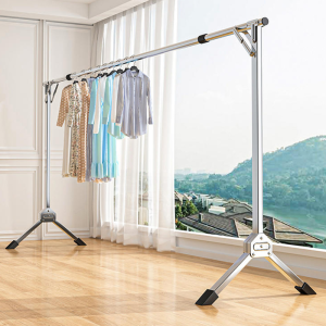 High grade ราวตากผ้า 240cm ราวตากผ้าพับได้ ยืดหดได้ เหล็กกันสนิม น้ำหนักเบา แข็งแรงทนทาน คุ้มๆ ราวตากผ้าสแตนเลส พร้อมส่ง