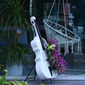 Modern Minimalist Violin Floor Decorative Piece Villa Balcony Decoration Garden Courtyard Outdoor Real Estate Grand Opening Gift
