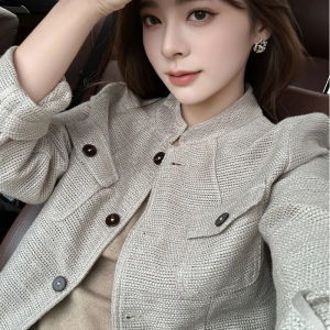 HUANJI | Old Money Style Fashionable Spring Jacket Big Size Design