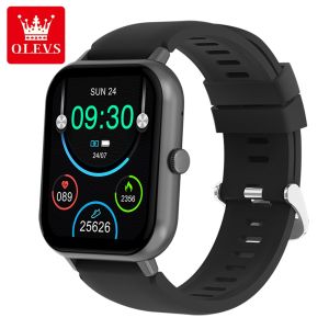 OLEVS สมาร์ทวอทช์2025 1.83นิ้วของแท้นาฬิกาอัจฉริยะแอนดรอยด์ไอโอเอสบลูทูธสมาร์ทวอท์ชจอ HD โทรผ่านบลูทูธวัดอัตราการเต้นหัวใจ Jam Tangan Tahan Air Olahraga