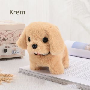 Mainan Boneka Anjing Bergerak Berjalan Dan Berbunyi Mainan Boneka Anjing Elektrik Bahan Plush Dengan Ekor Bergoyang Berjalan & Berbunyi Boneka Anjing Simulasi