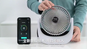 Desk Fan 720° Rotation 3 Speed Modes Strong Wind&Ultra-Quiet Desk Fan Portable Mini Rechargeable Fan Handheld Quiet Fan