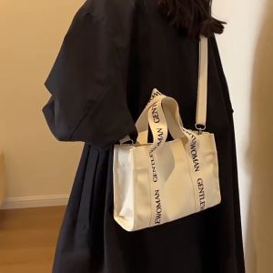 gentlewoman portable canvas small bag commuter mini tote bag shoulder crossbody bag
